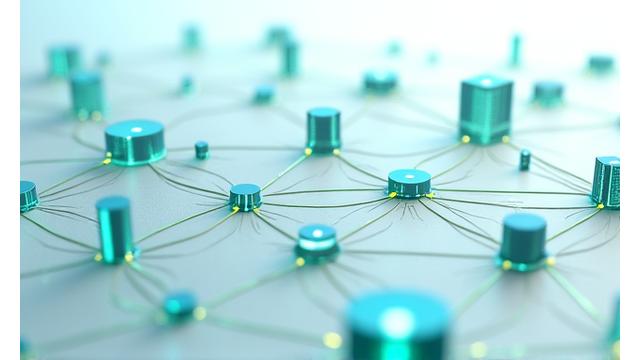 Flussdiagramm-ähnliche Darstellung von Automatisierungsschritten, die die Funktionsweise von Zapier symbolisieren.