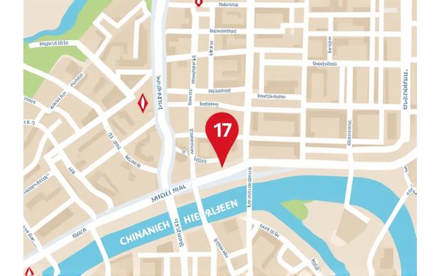 Stilisierte Karte von Heidelberg mit markierter Adresse Speyerer Straße 17, Unit 3B. Die Karte zeigt wichtige Orientierungspunkte und ist in den Farben der Marke gehalten.